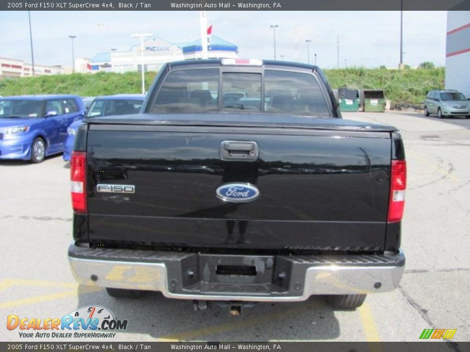 2005 Ford F150 XLT SuperCrew 4x4 Black / Tan Photo #5