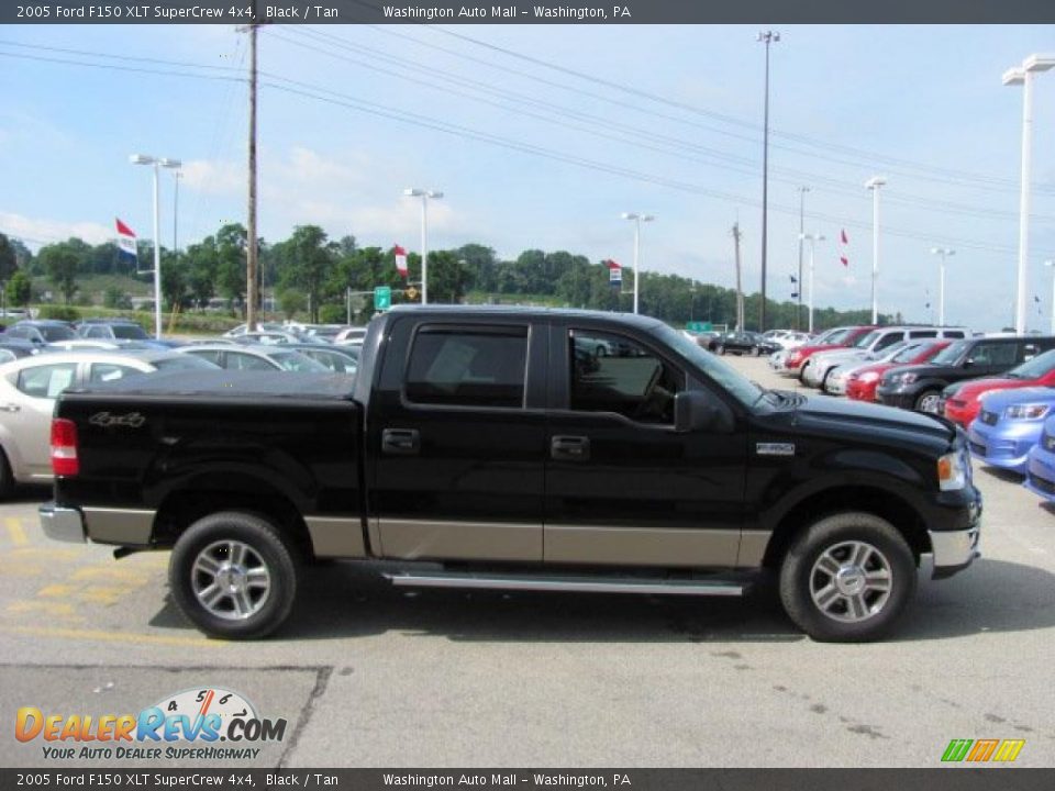 2005 Ford F150 XLT SuperCrew 4x4 Black / Tan Photo #8