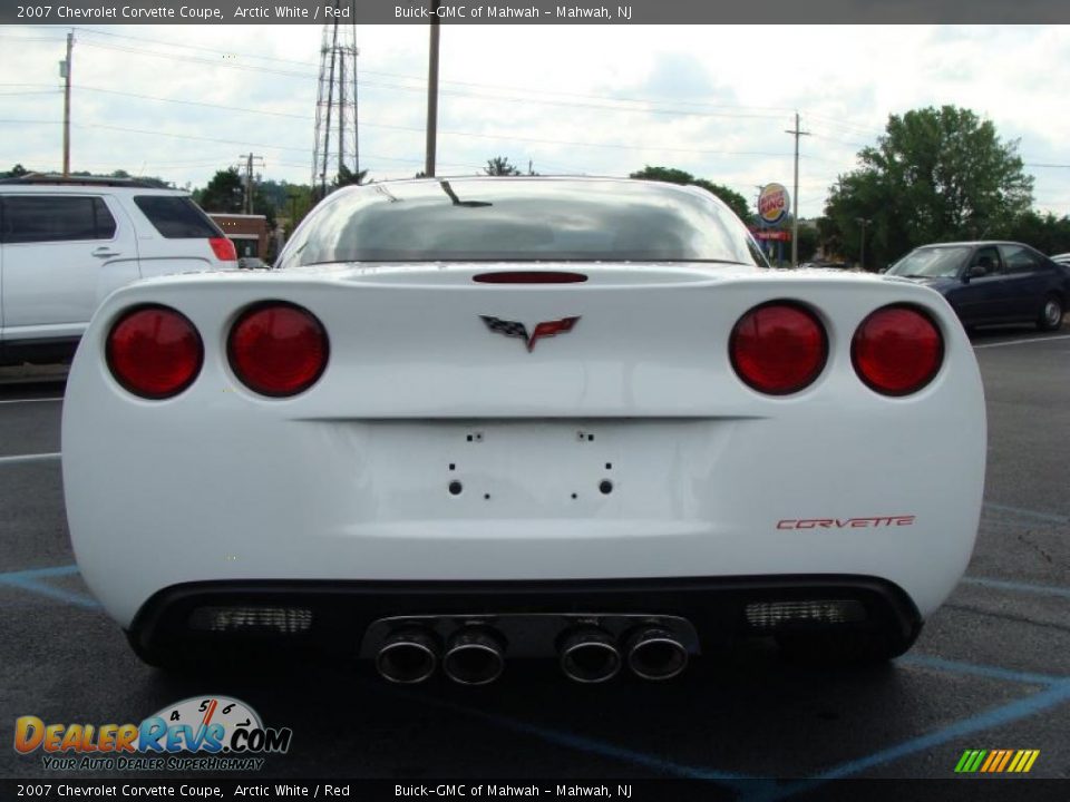 2007 Chevrolet Corvette Coupe Arctic White / Red Photo #8