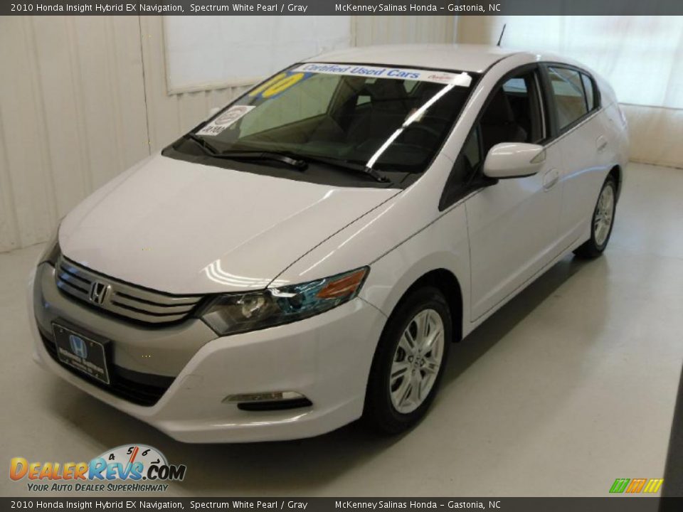2010 Honda Insight Hybrid EX Navigation Spectrum White Pearl / Gray Photo #1