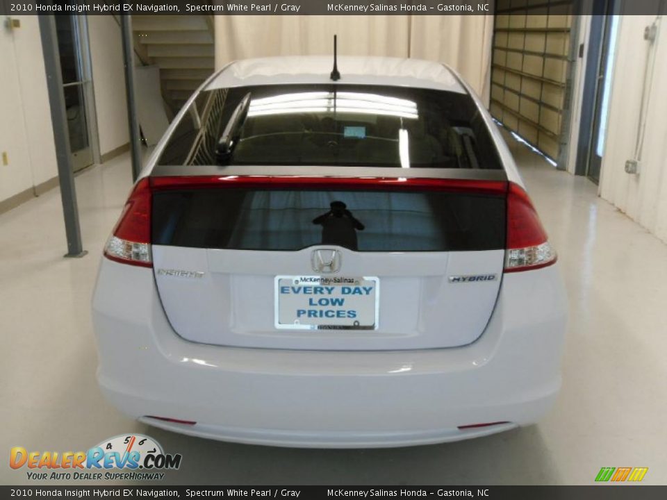 2010 Honda Insight Hybrid EX Navigation Spectrum White Pearl / Gray Photo #3