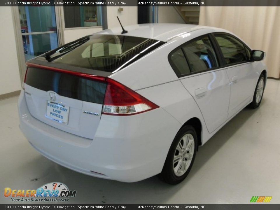 2010 Honda Insight Hybrid EX Navigation Spectrum White Pearl / Gray Photo #4