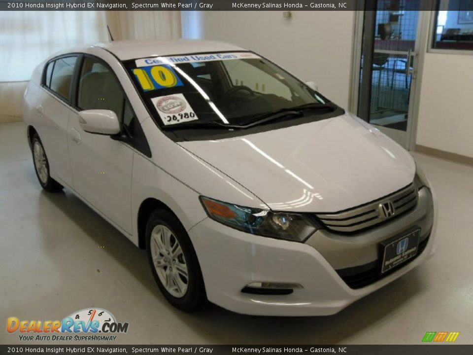 2010 Honda Insight Hybrid EX Navigation Spectrum White Pearl / Gray Photo #5