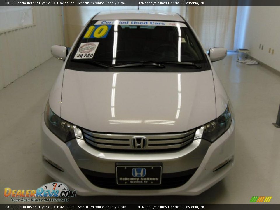 2010 Honda Insight Hybrid EX Navigation Spectrum White Pearl / Gray Photo #6