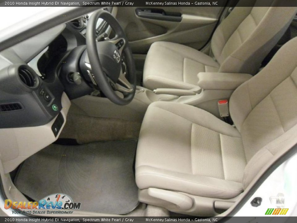2010 Honda Insight Hybrid EX Navigation Spectrum White Pearl / Gray Photo #8