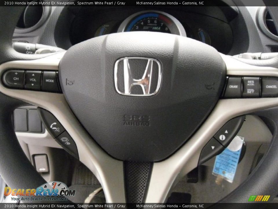 2010 Honda Insight Hybrid EX Navigation Spectrum White Pearl / Gray Photo #12