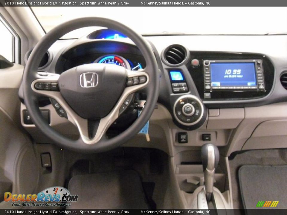 2010 Honda Insight Hybrid EX Navigation Spectrum White Pearl / Gray Photo #17