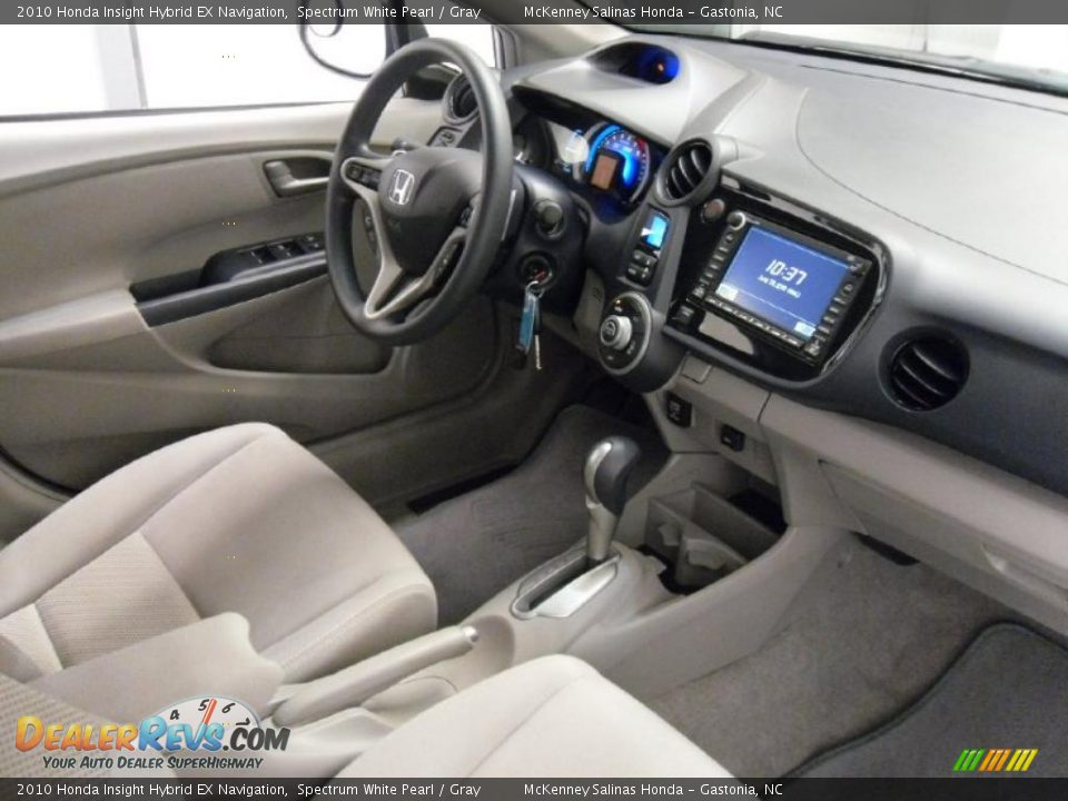 2010 Honda Insight Hybrid EX Navigation Spectrum White Pearl / Gray Photo #24