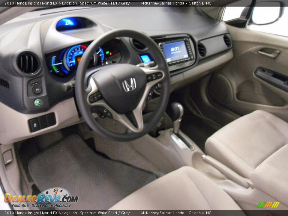 2010 Honda Insight Hybrid EX Navigation Spectrum White Pearl / Gray Photo #25