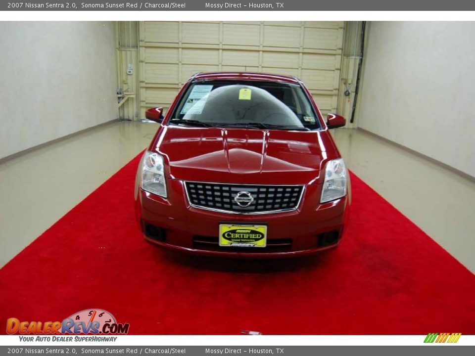 2007 Nissan Sentra 2.0 Sonoma Sunset Red / Charcoal/Steel Photo #2