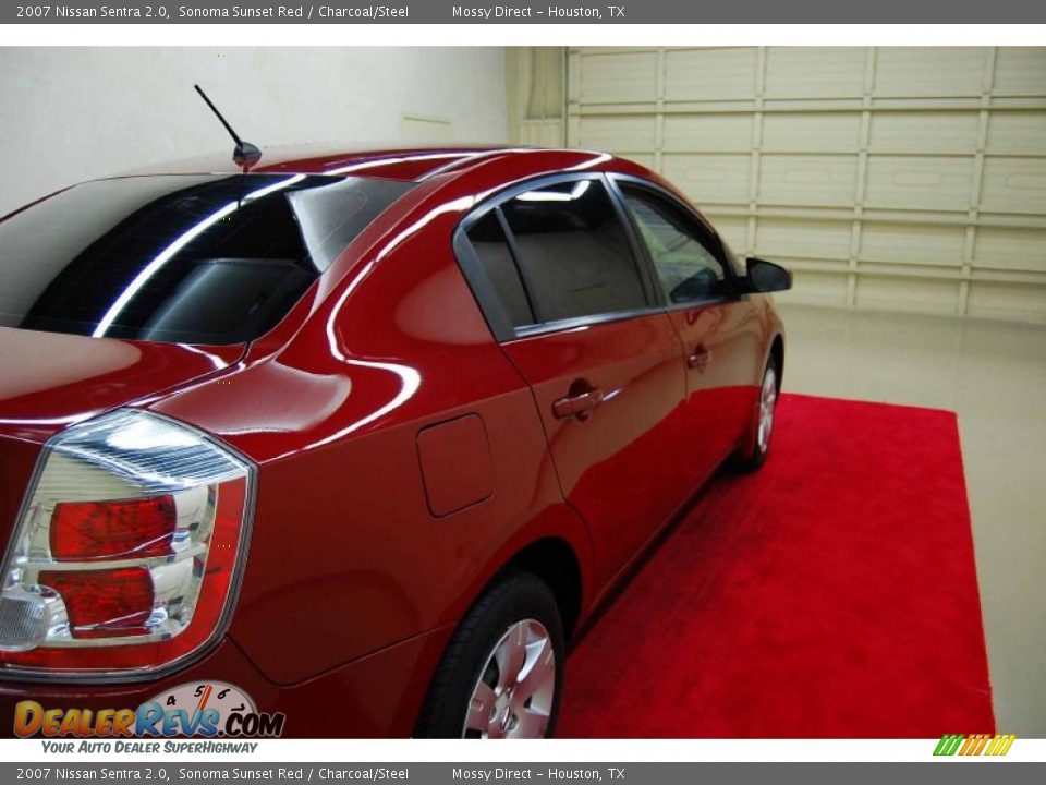 2007 Nissan Sentra 2.0 Sonoma Sunset Red / Charcoal/Steel Photo #7