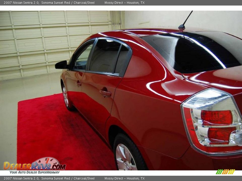 2007 Nissan Sentra 2.0 Sonoma Sunset Red / Charcoal/Steel Photo #9