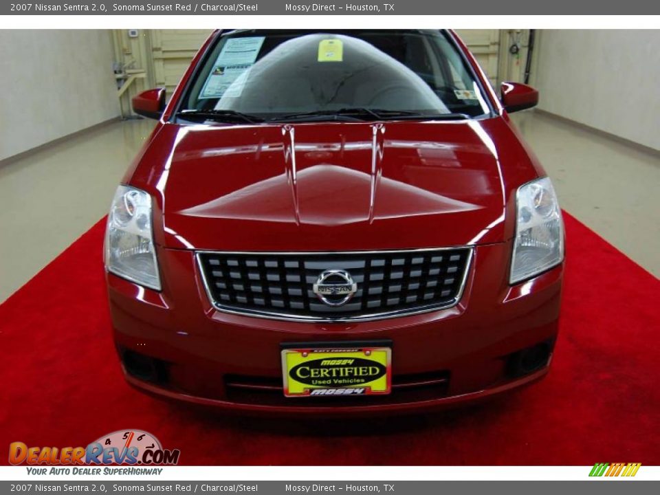 2007 Nissan Sentra 2.0 Sonoma Sunset Red / Charcoal/Steel Photo #13