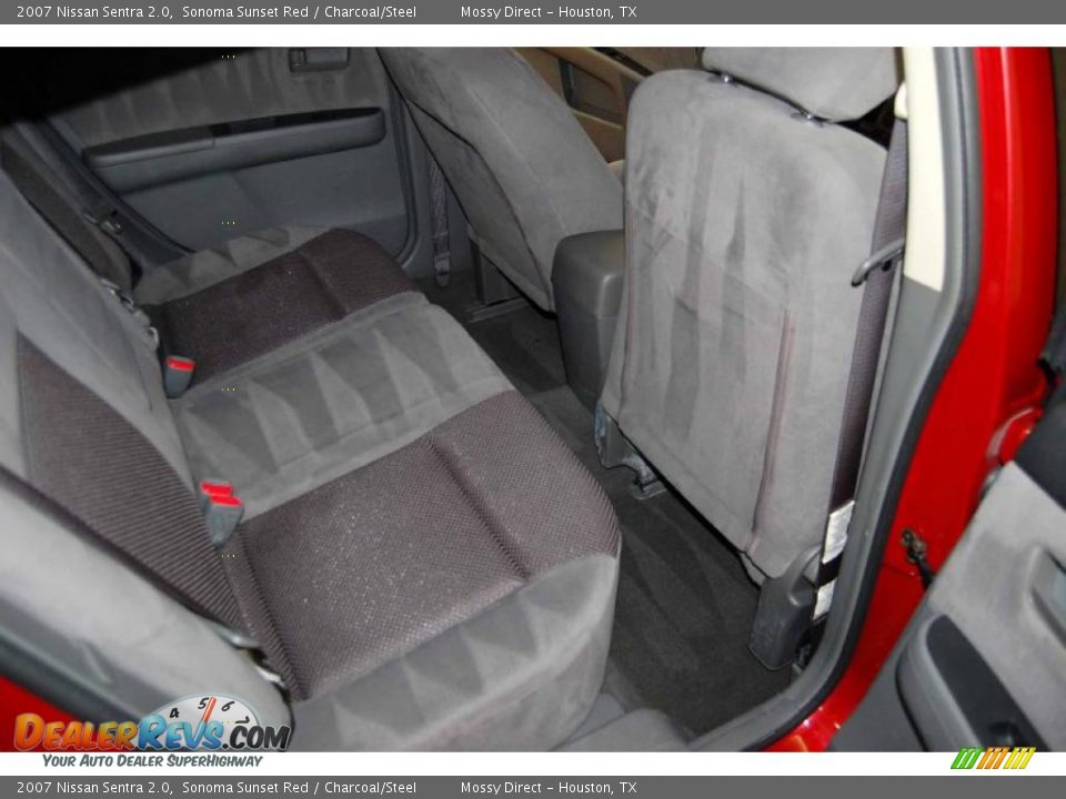 2007 Nissan Sentra 2.0 Sonoma Sunset Red / Charcoal/Steel Photo #24