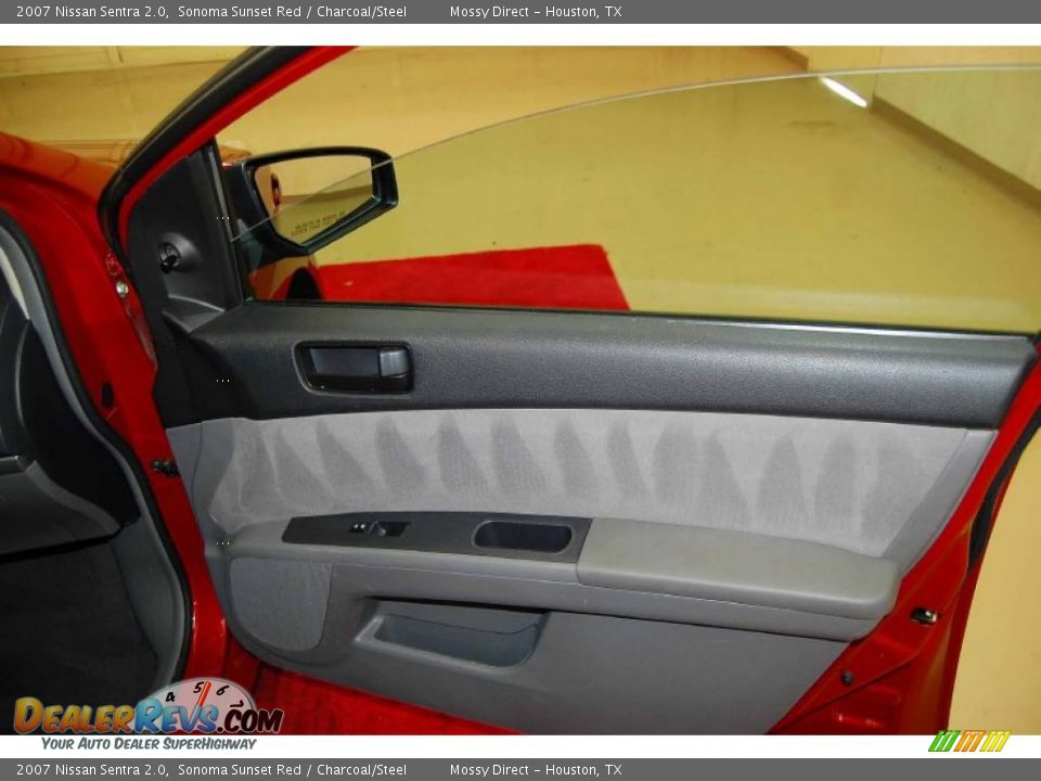 2007 Nissan Sentra 2.0 Sonoma Sunset Red / Charcoal/Steel Photo #25