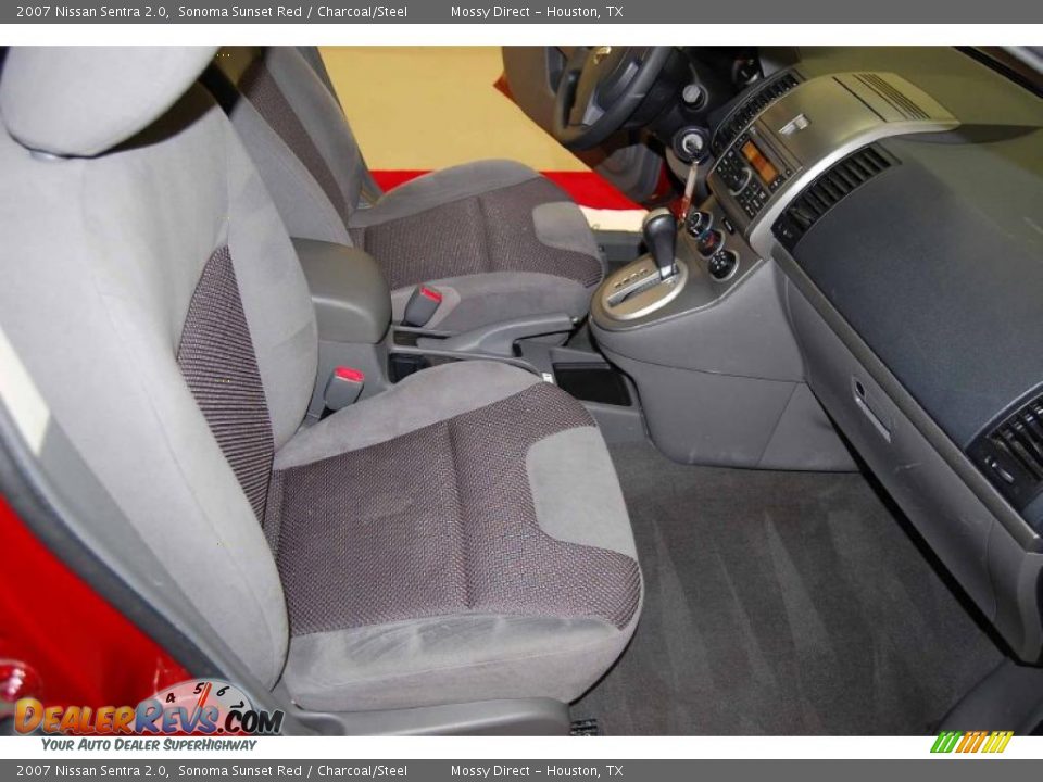 2007 Nissan Sentra 2.0 Sonoma Sunset Red / Charcoal/Steel Photo #26