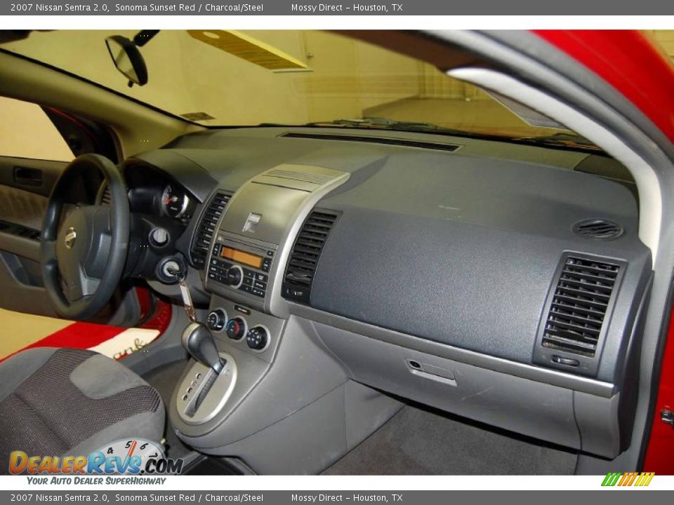 2007 Nissan Sentra 2.0 Sonoma Sunset Red / Charcoal/Steel Photo #27