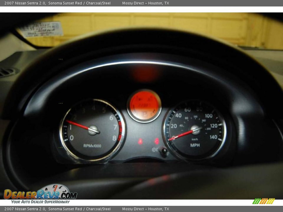 2007 Nissan Sentra 2.0 Sonoma Sunset Red / Charcoal/Steel Photo #30