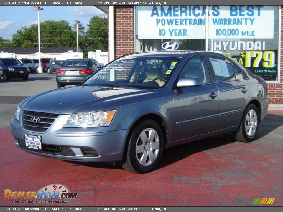 2009 Hyundai Sonata GLS Slate Blue / Camel Photo #1