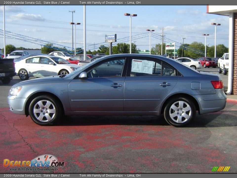 2009 Hyundai Sonata GLS Slate Blue / Camel Photo #2