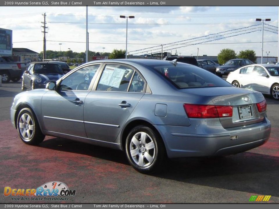 2009 Hyundai Sonata GLS Slate Blue / Camel Photo #3