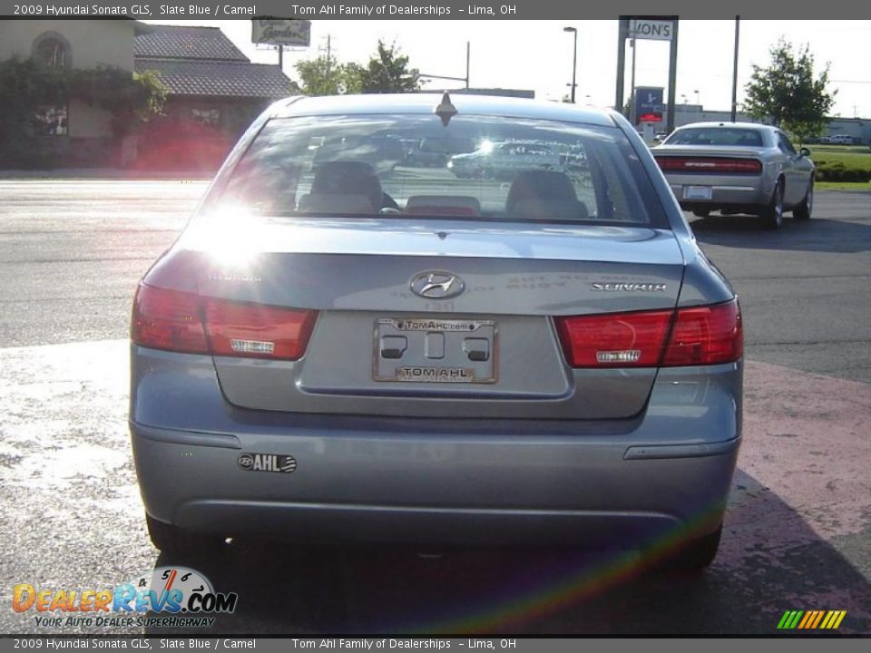 2009 Hyundai Sonata GLS Slate Blue / Camel Photo #4