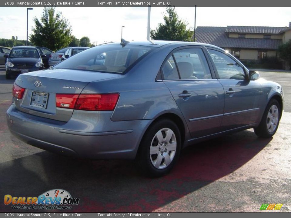 2009 Hyundai Sonata GLS Slate Blue / Camel Photo #5