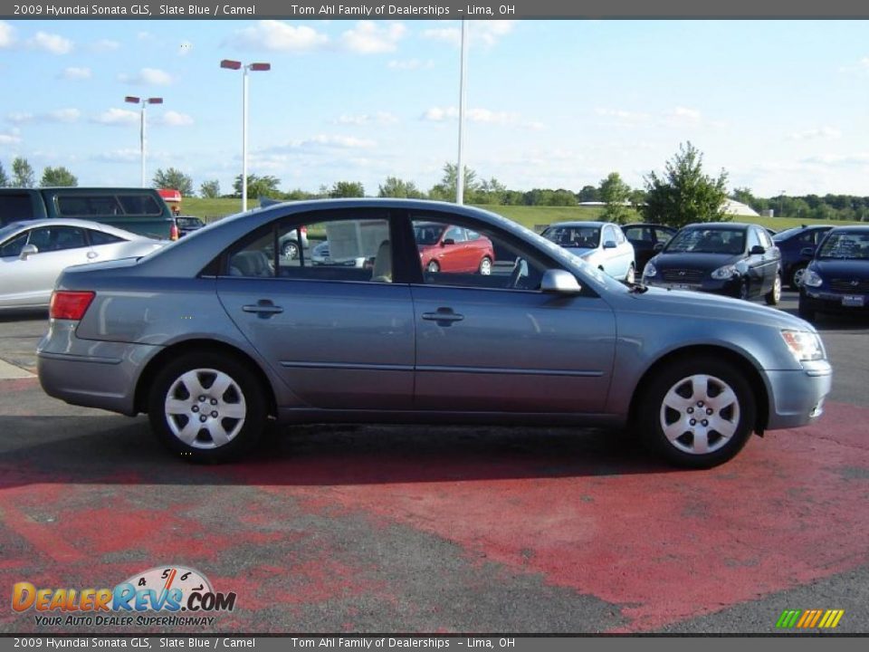 2009 Hyundai Sonata GLS Slate Blue / Camel Photo #6