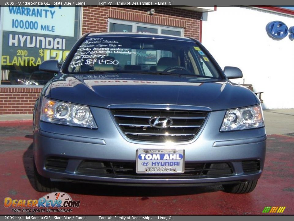 2009 Hyundai Sonata GLS Slate Blue / Camel Photo #8