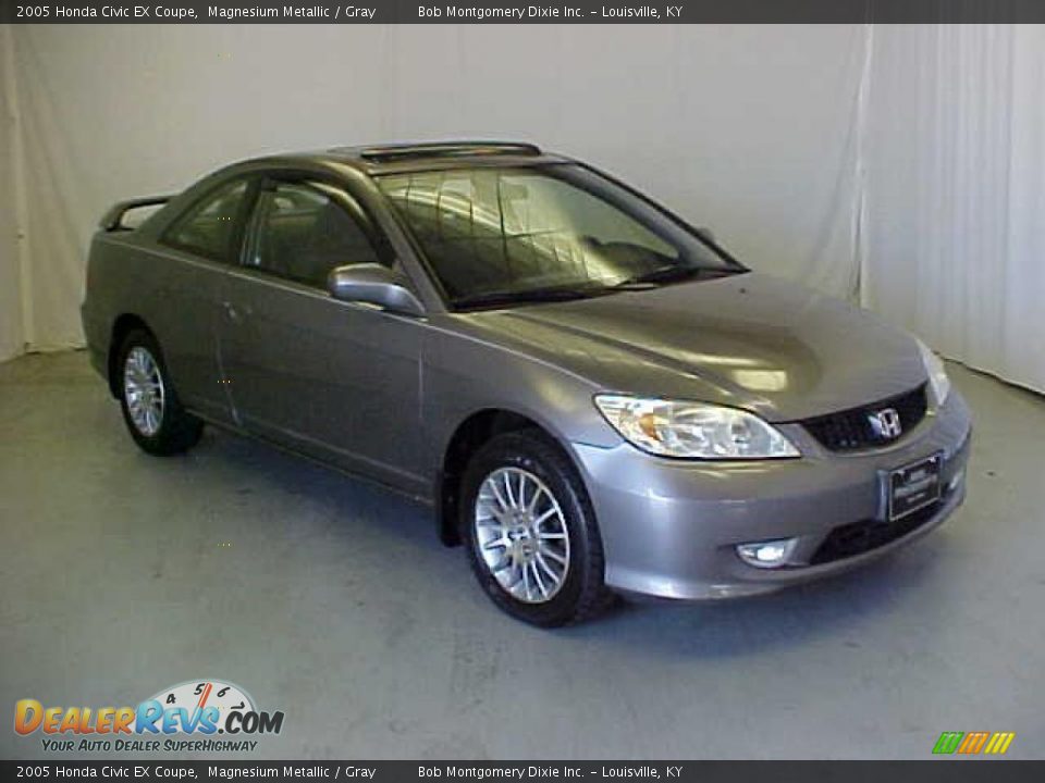 2005 Honda Civic EX Coupe Magnesium Metallic / Gray Photo #1