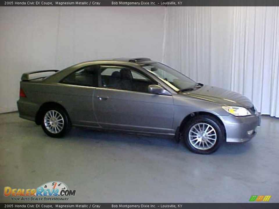 2005 Honda Civic EX Coupe Magnesium Metallic / Gray Photo #3