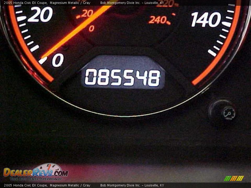 2005 Honda Civic EX Coupe Magnesium Metallic / Gray Photo #9
