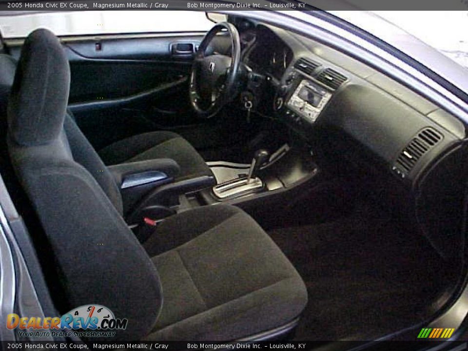 2005 Honda Civic EX Coupe Magnesium Metallic / Gray Photo #14