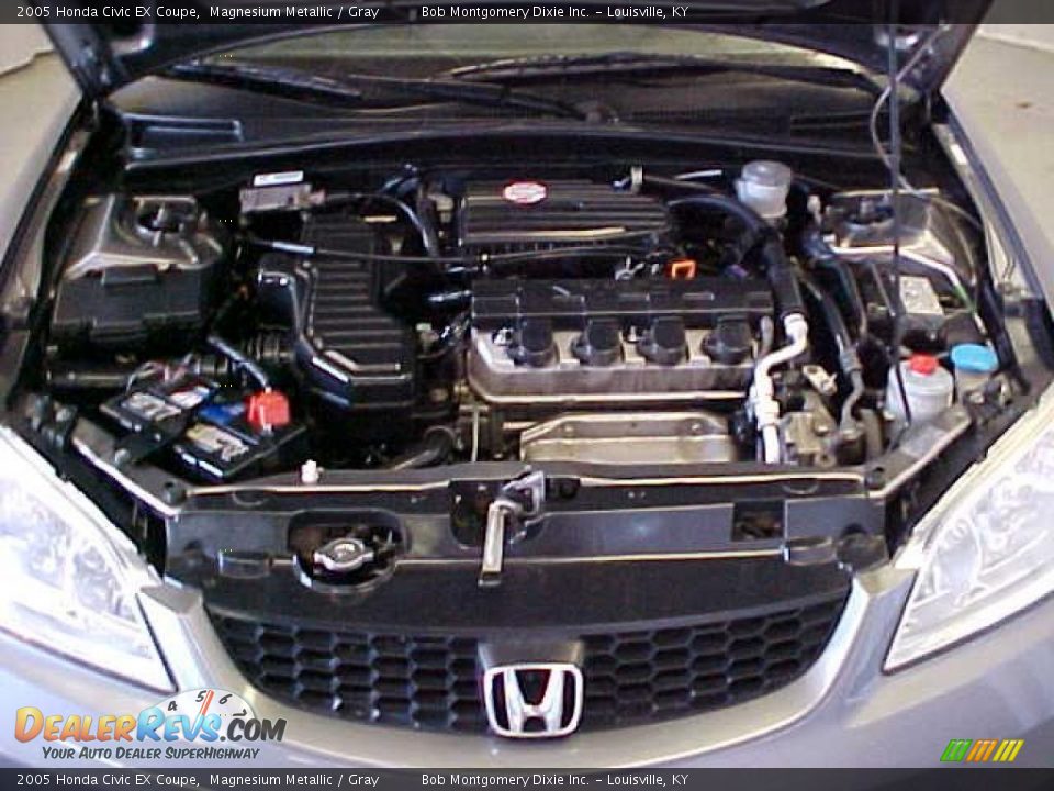 2005 Honda Civic EX Coupe Magnesium Metallic / Gray Photo #15