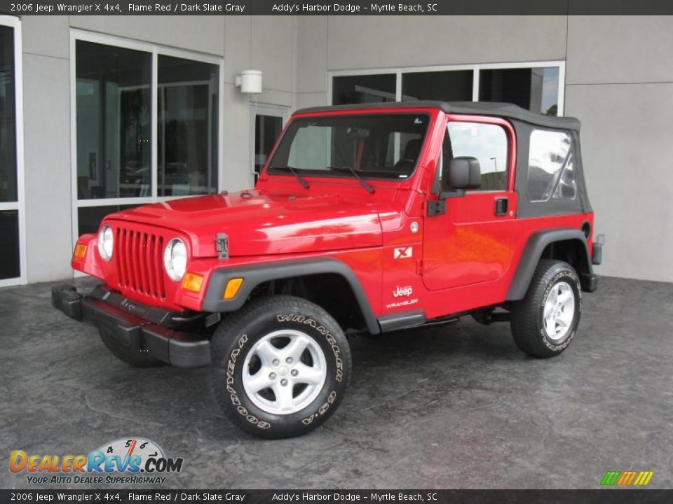 2006 Jeep Wrangler X 4x4 Flame Red / Dark Slate Gray Photo #1
