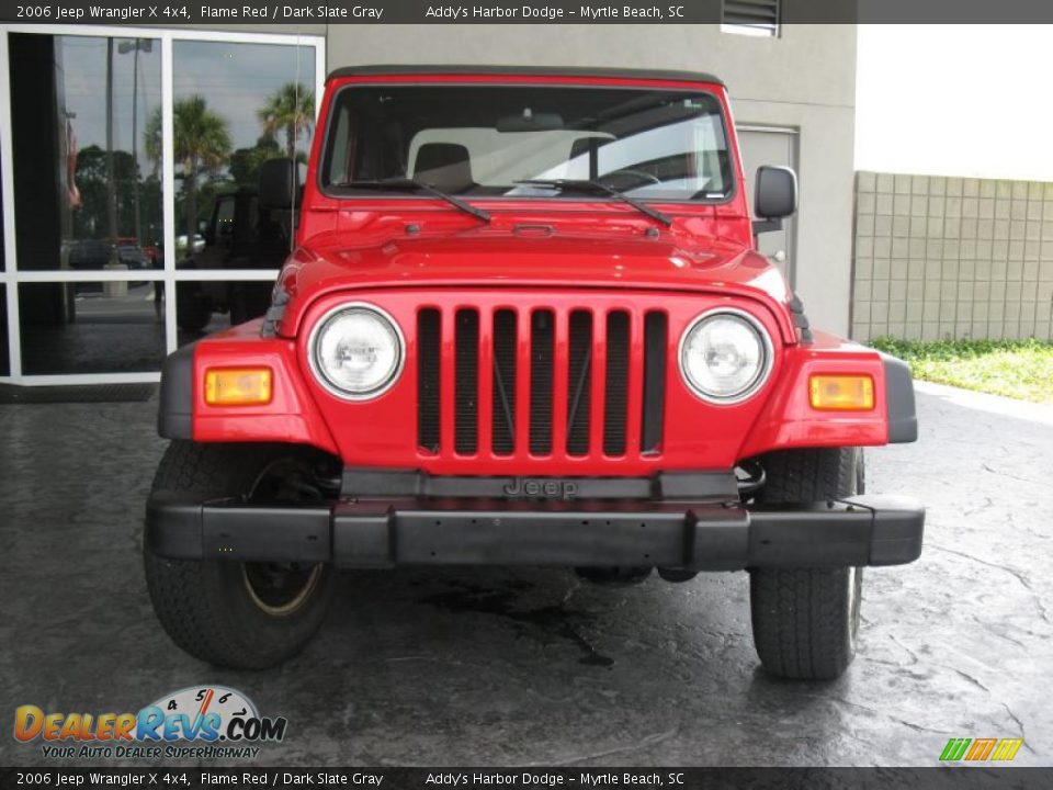 2006 Jeep Wrangler X 4x4 Flame Red / Dark Slate Gray Photo #3