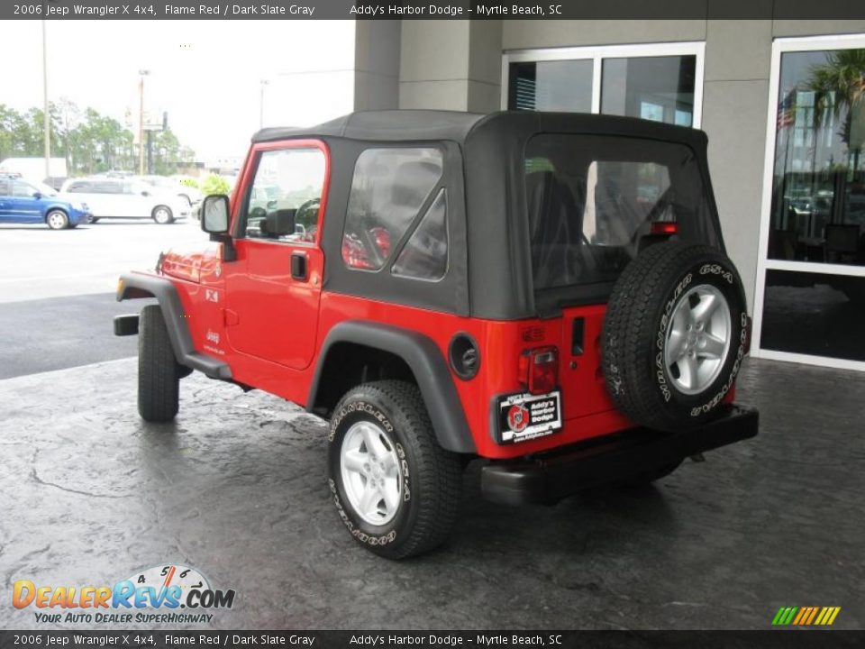 2006 Jeep Wrangler X 4x4 Flame Red / Dark Slate Gray Photo #4