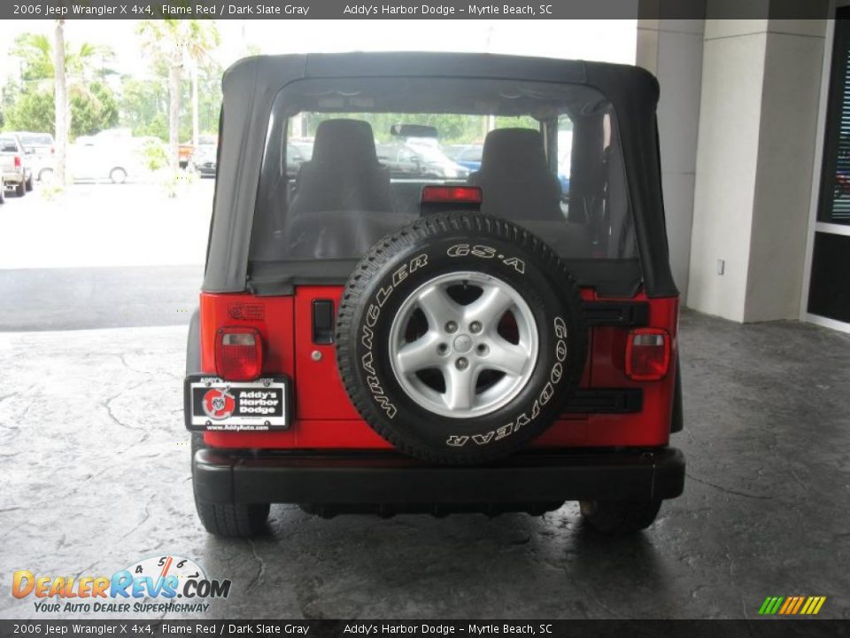 2006 Jeep Wrangler X 4x4 Flame Red / Dark Slate Gray Photo #5