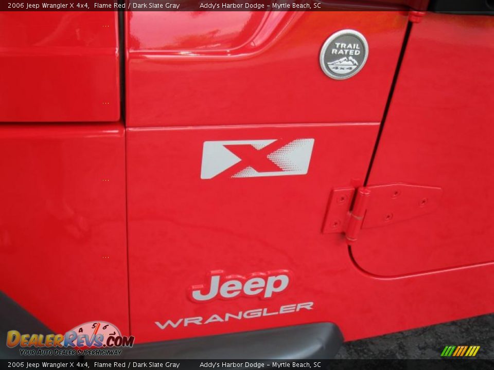 2006 Jeep Wrangler X 4x4 Flame Red / Dark Slate Gray Photo #8