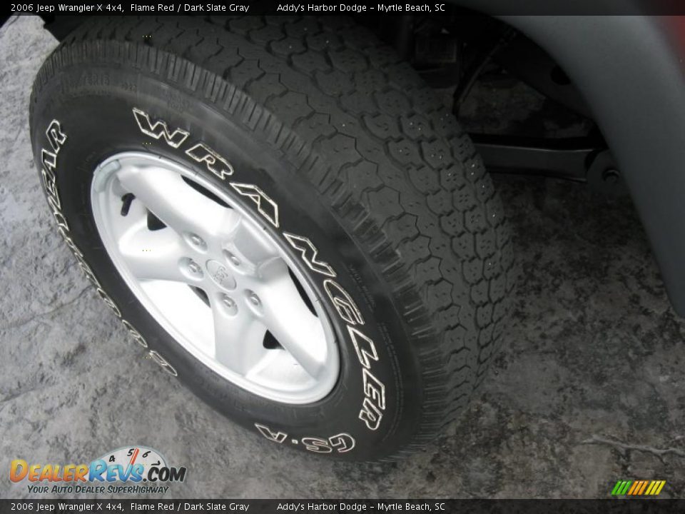 2006 Jeep Wrangler X 4x4 Flame Red / Dark Slate Gray Photo #9