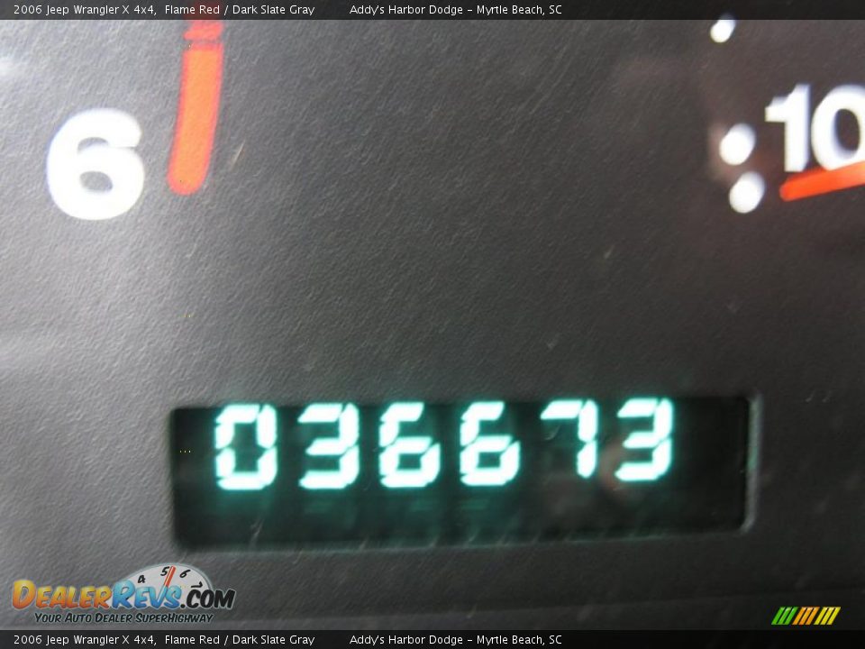 2006 Jeep Wrangler X 4x4 Flame Red / Dark Slate Gray Photo #14