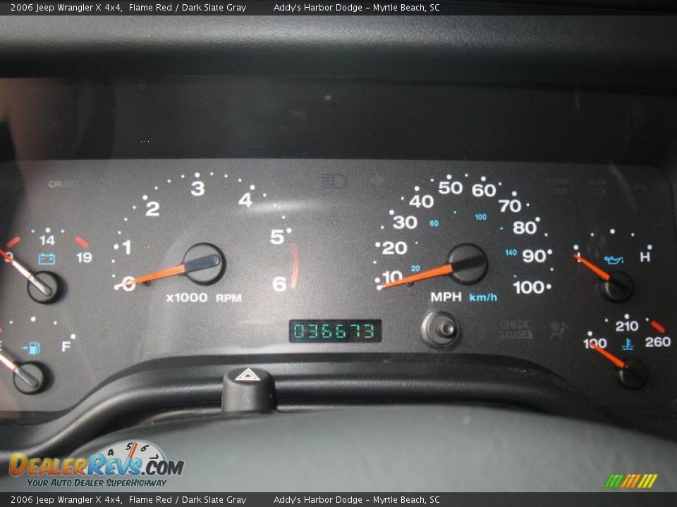 2006 Jeep Wrangler X 4x4 Flame Red / Dark Slate Gray Photo #15