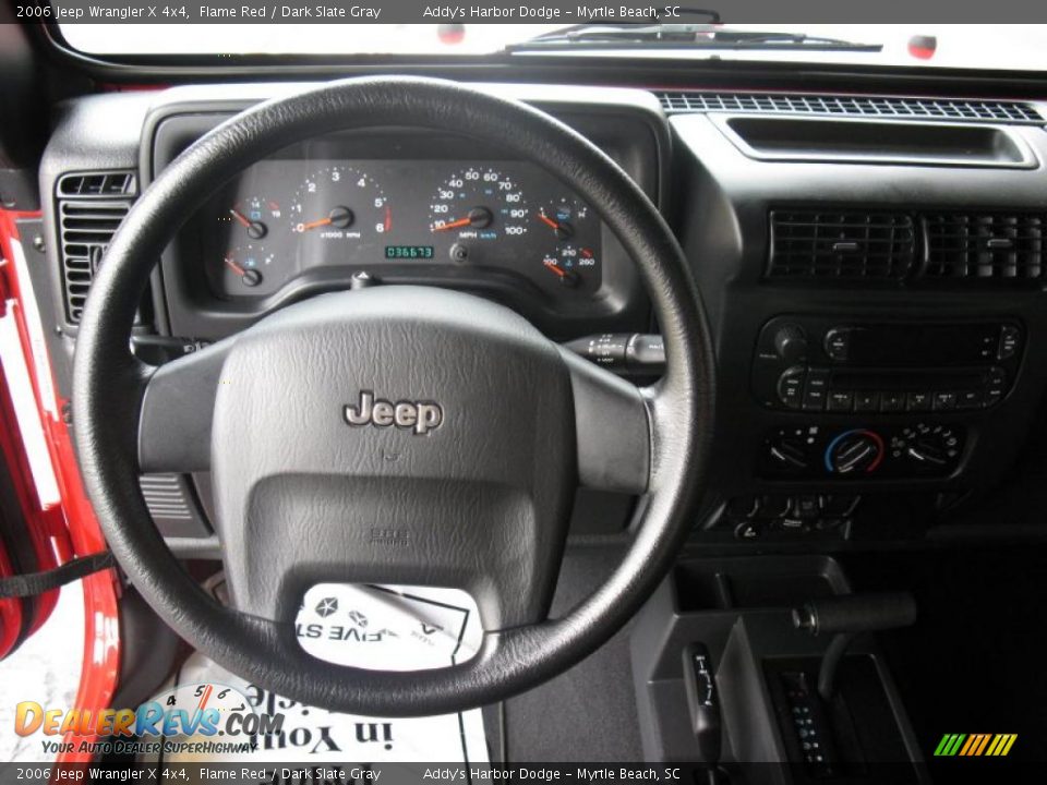 2006 Jeep Wrangler X 4x4 Flame Red / Dark Slate Gray Photo #18