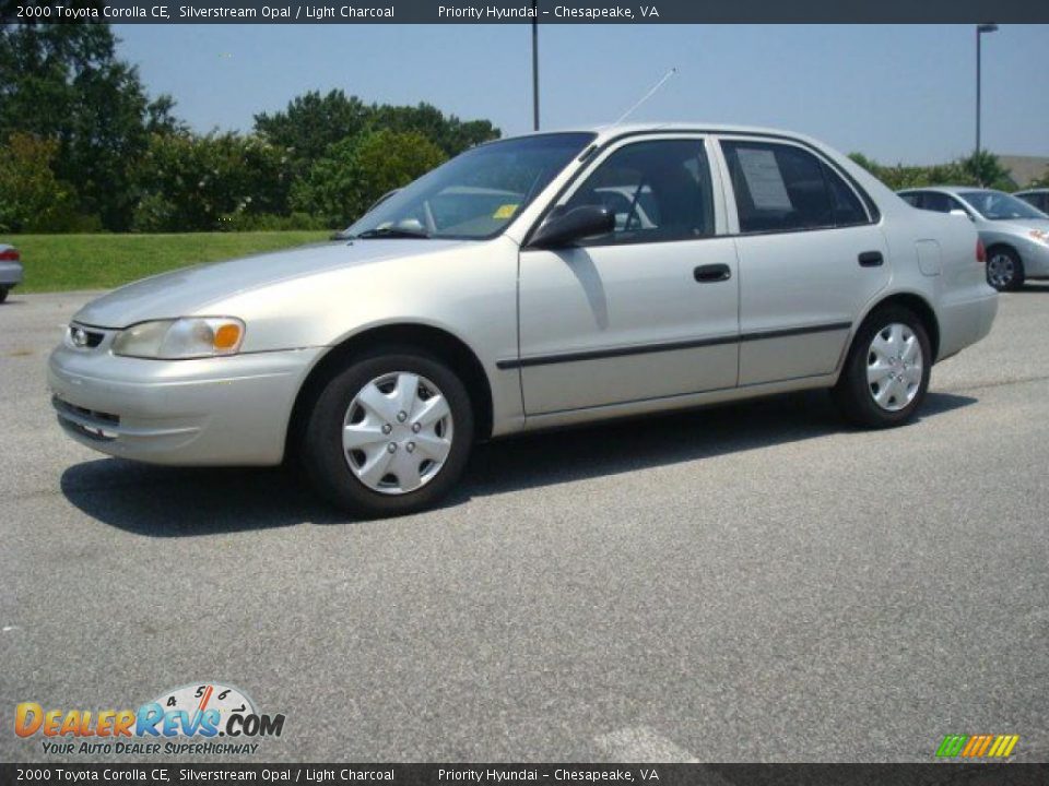 2000 Toyota Corolla CE Silverstream Opal / Light Charcoal Photo #2