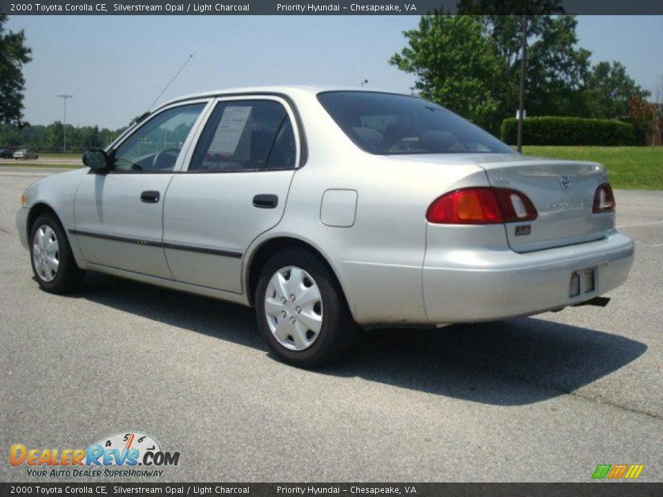 2000 Toyota Corolla CE Silverstream Opal / Light Charcoal Photo #4