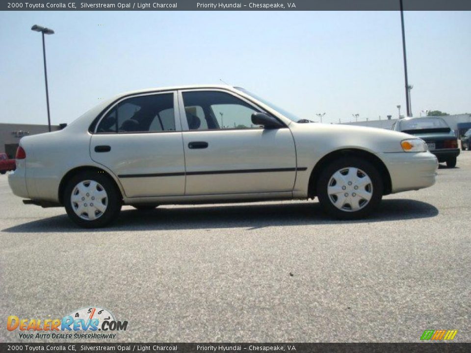 2000 Toyota Corolla CE Silverstream Opal / Light Charcoal Photo #6