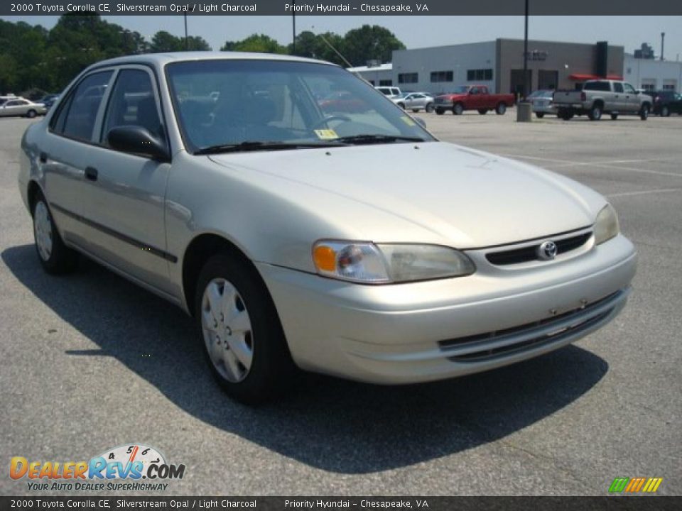 2000 Toyota Corolla CE Silverstream Opal / Light Charcoal Photo #7