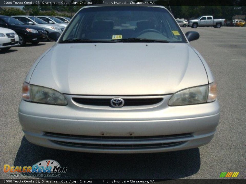 2000 Toyota Corolla CE Silverstream Opal / Light Charcoal Photo #8