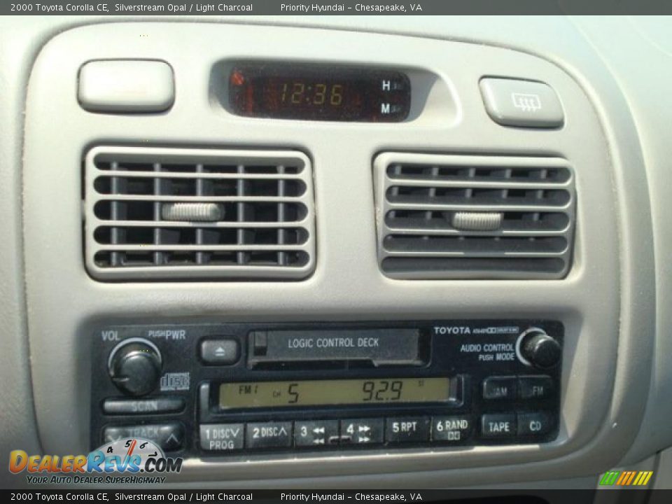 2000 Toyota Corolla CE Silverstream Opal / Light Charcoal Photo #12