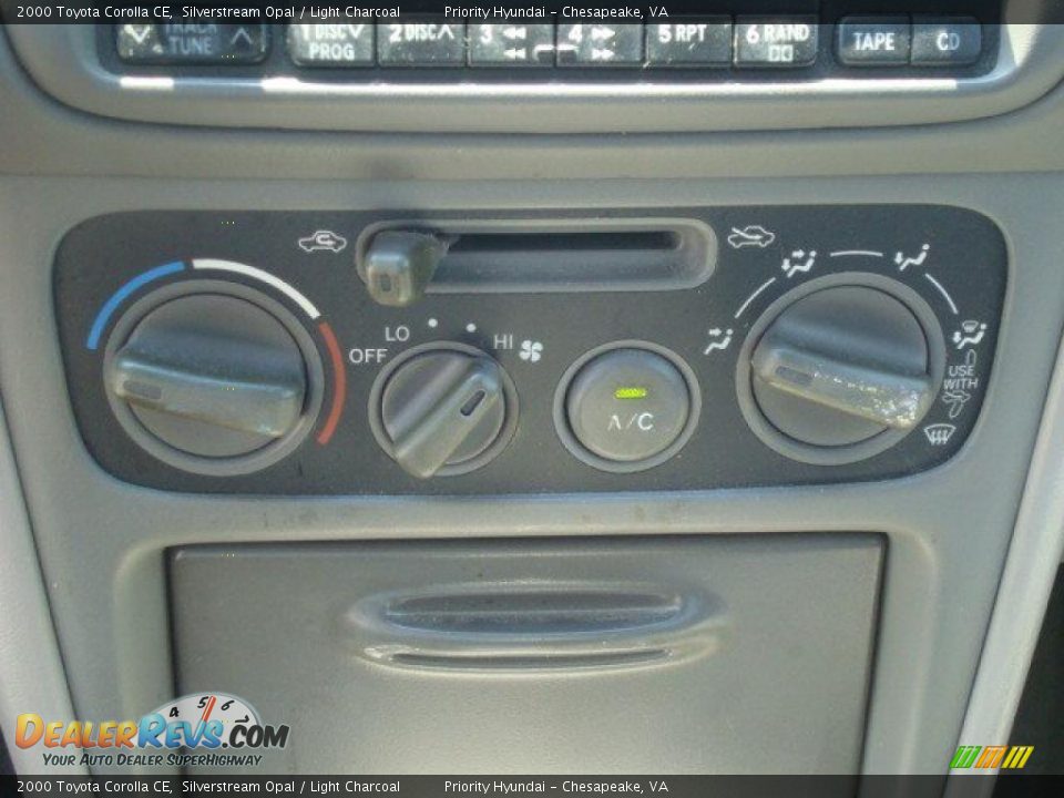 2000 Toyota Corolla CE Silverstream Opal / Light Charcoal Photo #13